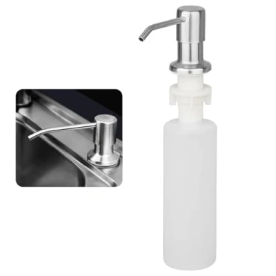 Image of Linkstyle Kitchen Soap Dispenser Made of Stainless Steel, Built in 300ml Liquid Detergent Bottle, 360 Rotation Nozzle Pump for Bathroom and Dish Lotion Sink