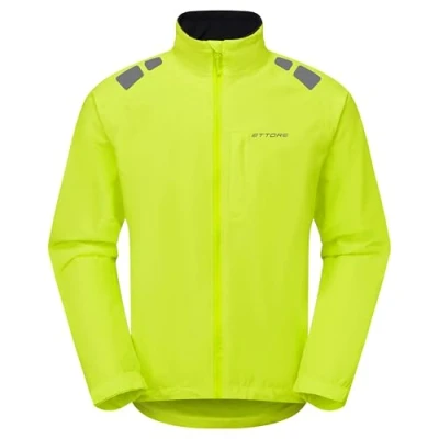 Image of Ettore Mens Cycling Jacket Waterproof Breathable High Visibility Night Eagle Evo Yellow 3XL