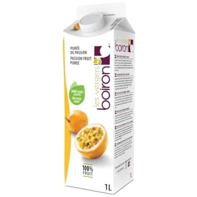 Image of Boiron Passion Fruit Puree 100% No Added Sugar, Flavourings, Colourings or Preservatives Perfect for Cocktails, Desserts, Baking &amp; Ice Cream 1 Litre