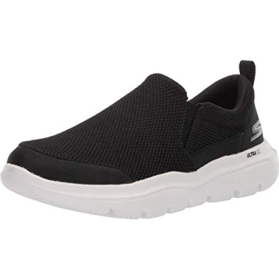 Image of Skechers Men&#039;s Go Walk Evolution Ultra Impeccable Sneaker, Black/White, 8 UK