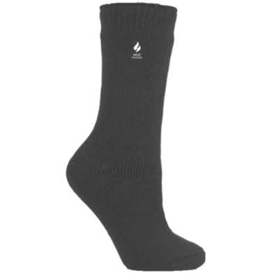 Image of HEAT HOLDERS Ladies Thermal Winter Warm Original Socks UK Size 4 8 (Charcoal)