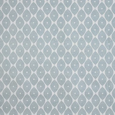 Image of Wipe Clean Tablecloth PVC Vinyl Oilcloth Duck Egg Geometric Ovals 140cm x 100cm (55&quot; 39&quot;)