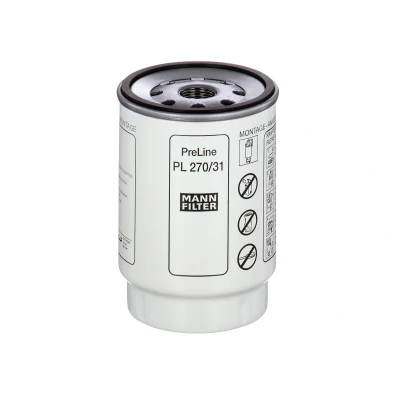 Image of 81125016096, 81125016101, 81125016130 Fuel Filter MANN PL 270/31 z Spin on MAN: TGX, TGL