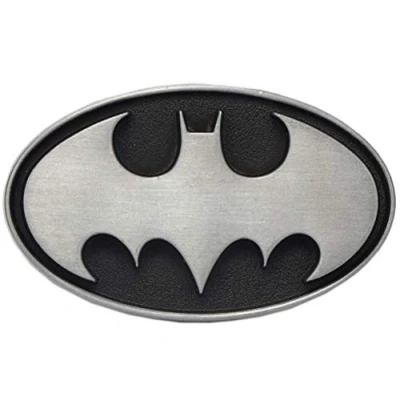 Image of Open Road Brands DC Comics Batman Logo Embossed Metal Dresser Knob Drawer for Bedroom or Man Cave