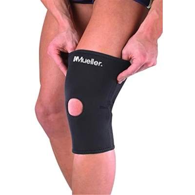 Image of Mueller Sports Support Knee Sleeve Open Patella Black, X Large