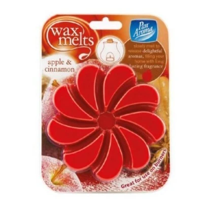 Image of Pan Aroma WAX MELTS APPLE &amp; CINNAMON FOR OIL BURNERS HOME FRAGRANCE by