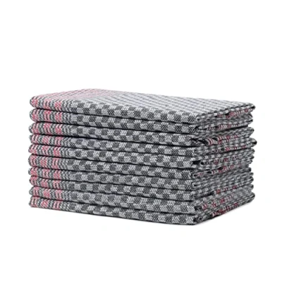 Image of Amago 100 Percent Cotton All Purpose Cloths (Pack of 10), 50 x cm Anthracite
