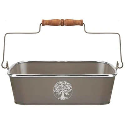Image of Quickdraw Tree of Life Metal Potting Tray for Greenhouse &amp; Garden Tidy Solution Plants Flowers Seeds Gardeners Essential (Grey)