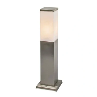 Image of Qazqa Outdoor Pole I Bollard Post lamp Malios 45 Garden Modern Suitable for LED E27 1 Light Stainless Steel