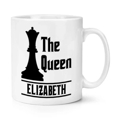 Image of Personalised The Queen Chess 10oz Mug Cup