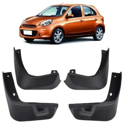 Image of LINGLW Car Mud Flaps Mudguard for Nissan Micra/March K13 2010 2011 2012 2013 4Pcs Auto Front Rear Splash Guards Full Protection Mudflap Kit Wheel Exterior Styling Accessories