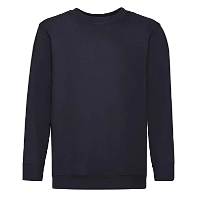 Image of FRUIT OF THE LOOM Kids Classic Set in Sweatshirt Jumper SS201 (14/15 Years, Deep Navy)