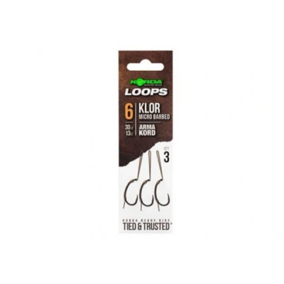 Image of Korda Loop rigs Klor Size 6 13kg/30lb Fishing