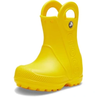 Image of Crocs Boy&#039;s Unisex Kids Handle It Rain Boot T Ankle, Yellow, 10 UK Child