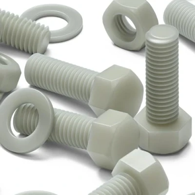 Image of 20 x Glass Filled Reinforced Super Nylon Hex Head, M10 30mm, Plastic Nuts and Bolts, Washers, Hexagon