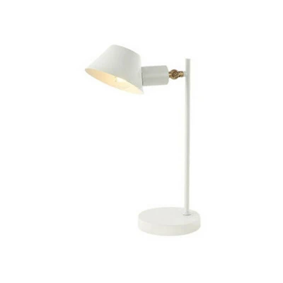 Image of Vyronas Table Desk Lamp E27 Max 25W Iron White Gold Color On/Off Switch