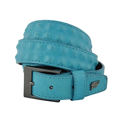Image of Lowlife Cover Up Slim Leather Belt in Royal Blue
