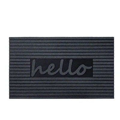 Image of Nicoman HELLO Barrier Doormat Eco Friendly Scrape and Absorbent Indoor/Outdoor Door Mat 75x45cm (30&#039;&#039;x18&#039;&#039;)