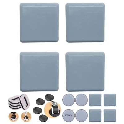 Image of Furniture Sliders, 50mm Square Moving Slider and Glider Mover Pads for heavy (Pack of 4) Easy to move around objects Quantum Leap