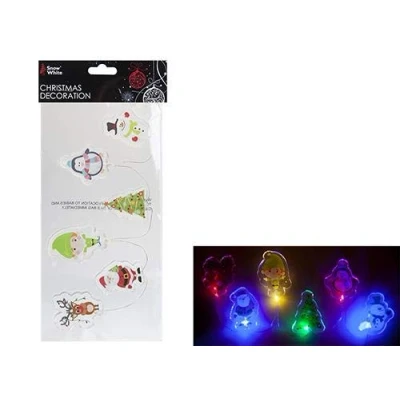 Image of PMS International Ltd LIGHT UP Cute CHRISTMAS CHARACTER Gel WINDOW STICKER