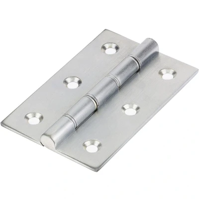 Image of 3x TIMCO Double Steel Washered Butt Hinge Solid Brass Satin Chrome 234426
