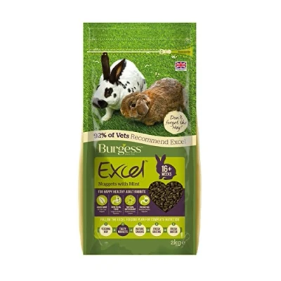 Image of Excel Rabbit Adult Tasty Nuggets 2 kg (Pack of 2)