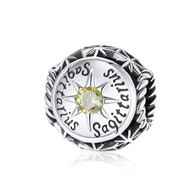 Image of Sagittarius Constellation Charm 925 Sterling Silver Birthstone Lucky Birthday Anniversary Faith Love for Pandora Bracelet (Sagittarius(11.23 12.21))
