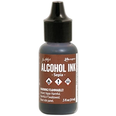 Image of Ranger TAL59448 Tim Holtz Alcohol Ink, Sepia, 0.5oz