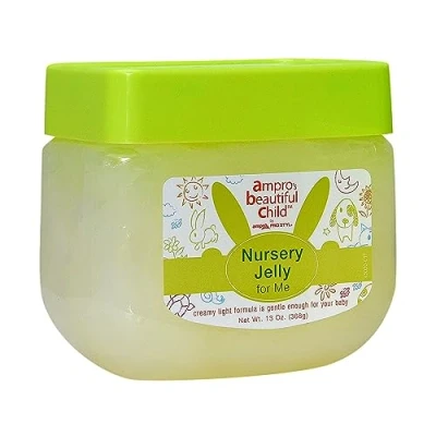 Image of Ampro Beautiful Child Nursery Jelly 100 Percent White Petroleum Soft and Light Conditioner Formulation is Delicate on Baby&#039;s Hair Skin Hydrates Moisturizes for Supple Effect 368 g