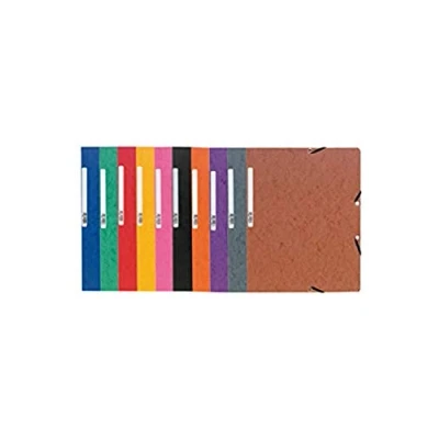 Image of Exacompta Ref 5510E Elasticated Folders Without Flaps 240 x 320mm in Size, Suitable for Holding A4 Documents, 400gsm Mottled Pressboard Assorted Colours (Pack of 50)