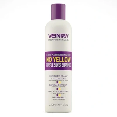 Image of VEINIRA: Anti Yellow Shampoo for Blonde Hair, Brass Toner to Remove Tones 280ml