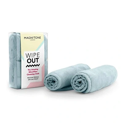 Image of Magnitone Wipe Out Micro Fibre Cleansing Cloth, Grey, Pack of 2
