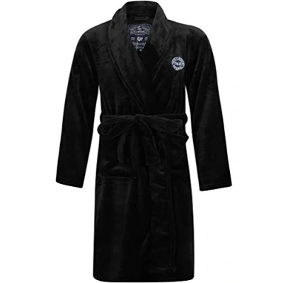 Image of Tokyo Laundry Men&#039;s Alps Fleece Dressing Gown Black M