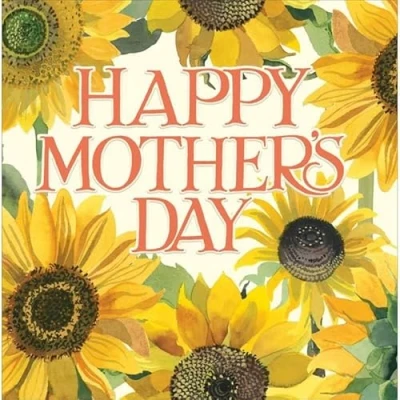 Image of Emma Bridgewater Sunflower Mother&#039;s Day Designer Floral Mothering Sunday Card