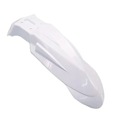 Image of Motorbike Front Mudguard Fender for Supermoto, Motocross, Trail Bike and Off Road Adventure Bikes Ideal Motorcycle Splashguard to fit various Honda Kawasaki Suzuki KTM Models White