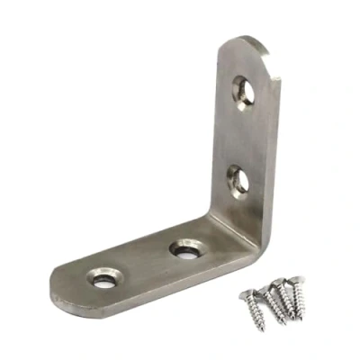 Image of (10 Pieces) 50x50x3mm Angle Connector Corner Brackets (Thickness 3mm) Stainless Steel L Shape Brace with Screws
