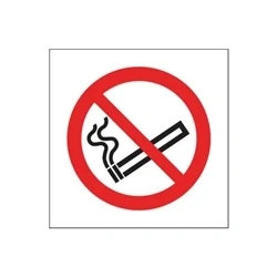 Image of Safety Sign No Smoking Symbol 100x100mm Self Adhesive (5 Pack)