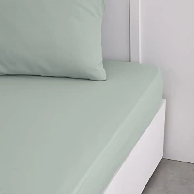 Image of TODAY Essential Fitted Sheet, 160 x 200 cm, Double, 100% Cotton, Plain