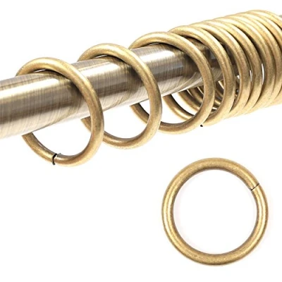 Image of 50x Antique Brass Curtain Rings With 25mm Inner Diameter