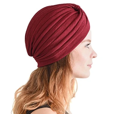 Image of CHARM Fortune Teller Fashion Turban for Women Arabian Boho Twist Wrap Turban, Texture Festival Hats, Indian Costume