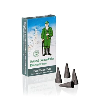 Image of Crottendorfer Incense Cones Original Three King Fragrance, Pack of 24, M Size Finest Fragrance for Christmas Time Handpicked with Natural Ingredients Made in Germany