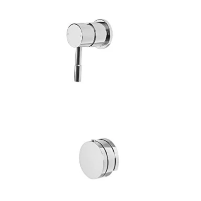 Image of Milano Mirage Modern Manual Mixer Valve with Overflow Bath Filler Tap and Pop Up Click Clack Waste Chrome