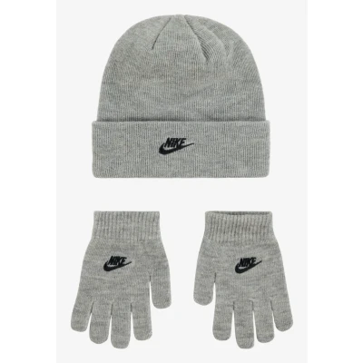 Image of Nike Sportswear CLUB Beanie Glove Unisex SET Gloves for kids, Size: 6 6/8 7, Dark grey heather