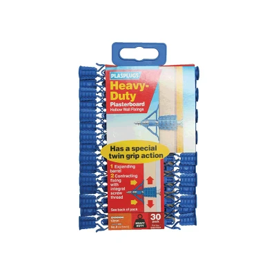 Image of Plasplug SHCF553 Heavy-Duty Hollow Wall Fixing Pack of 30