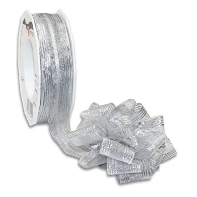 Image of Präsent Astoria Ribbon, Polyester, Silver, 11 x 2 cm