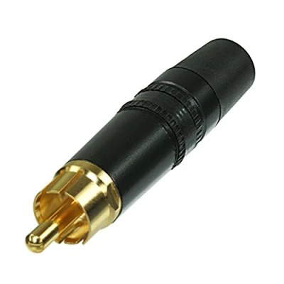 Image of Rean NYS373 0 Phono RCA Connector. Male Jack Plug. Black Marking