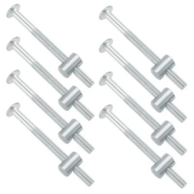 Image of SG Store 48PCS M6 x 75mm Bolts 15mm Barrel Nuts Dowel Replacement Kits Zinc Plated Hex Socket Head Screws Kit for Bed Furniture(24pcs Bolts/24pcs Nuts)