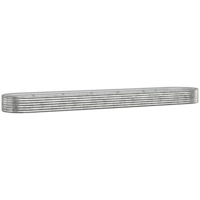 Image of vidaXL Garden Raised Bed Powder coated Steel 507x100x36 cm Silver