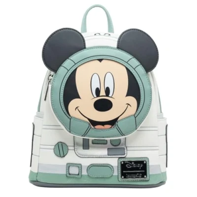 Image of Loungefly Disney Glow in the Dark Mickey Mouse Spaceman Cosplay Women&#039;s Backpack, Multicolor, One Size, Wdbk3291