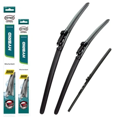 Image of Heyner Fits: Seat Leon 2009 2012 Full Set Hybrid Wiper Blades Front Rear HH2626PT11V
